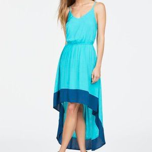 High Low Colorblock Dress in Ceramic